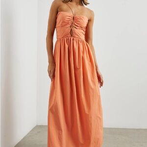 Rails Halter Silvia Dress Papaya Orange